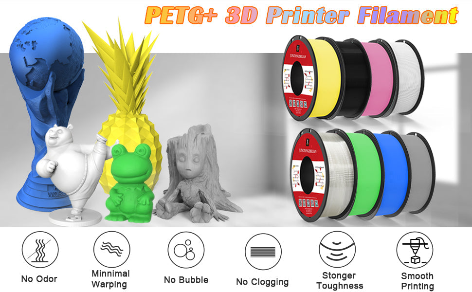 XTZL PETG+ 3D Printing Filament 1.75mm, Dimensional Accuracy +/- 0.02 mm
