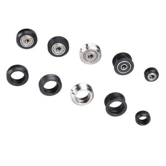 Universal POM Wheel with Bearing Plastic Idler Wheel Black Bearing Aluminum Profile V Wheel