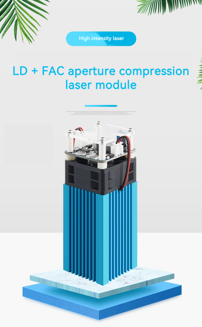 Diy power laser head compression light spot 5.5w fixed focal blue blue cutting laser module desktop engraving machine