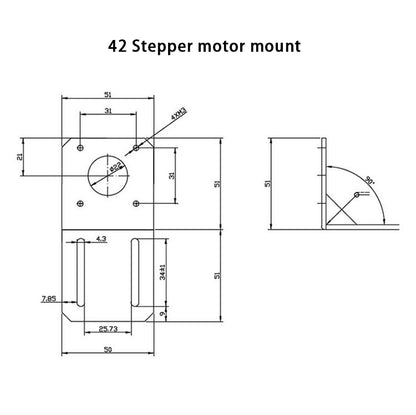 Universal 42/57 stepper motor mount Motor bracket L bracket