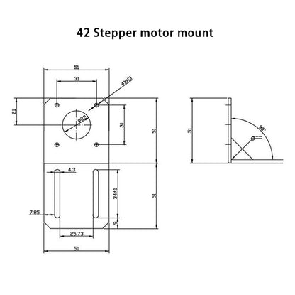 通用42/57步进电机安装座 电机支架 L支架