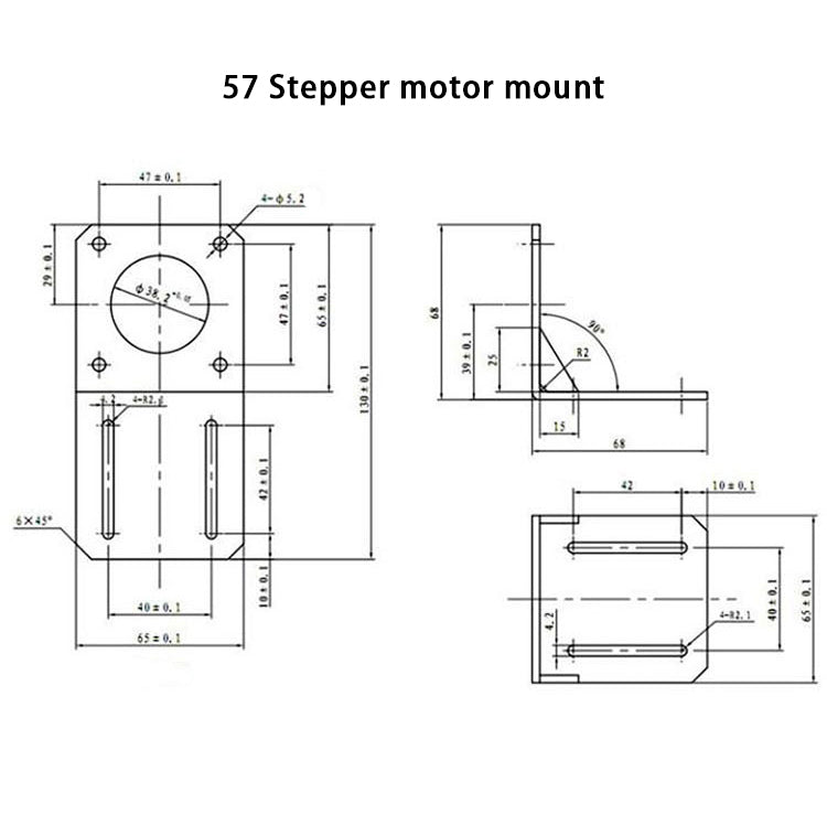 Universal 42/57 stepper motor mount Motor bracket L bracket